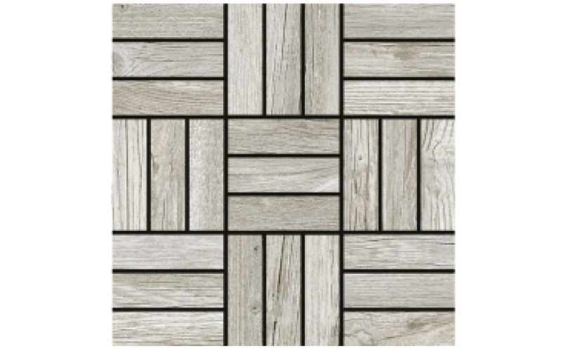 Carrelage mosaïque EVER aspect bois 30 x 30 cm